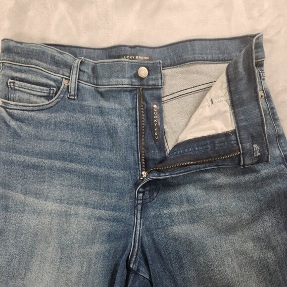 Lucky Brand Womens 5/33 Mid Rise Stretch Jeans Blue Skinny Leg Soft Denim - Picture 3 of 10